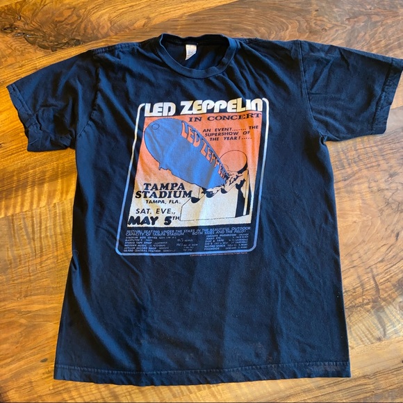 Vintage Led Zeppelin Zepplin Graphic Concert Tee T Shirt Tampa Stadium 2006 VTG - Picture 1 of 12
